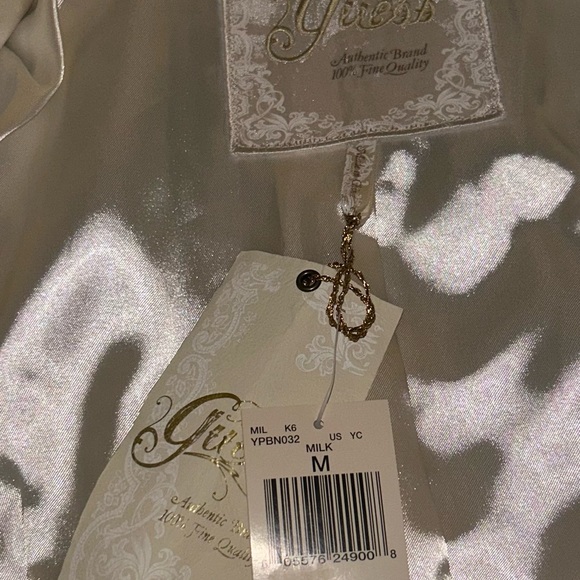 NWT…Vintage Guess Rabbit Fur evening jacket , white /size:M - Picture 7 of 11